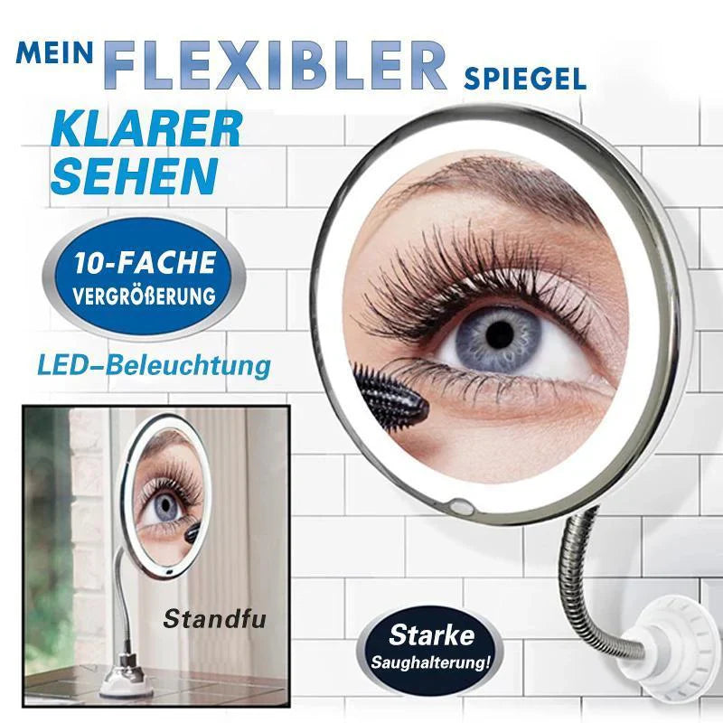 LED-Kosmetikspiegel mit 10-facher Vergrößerung