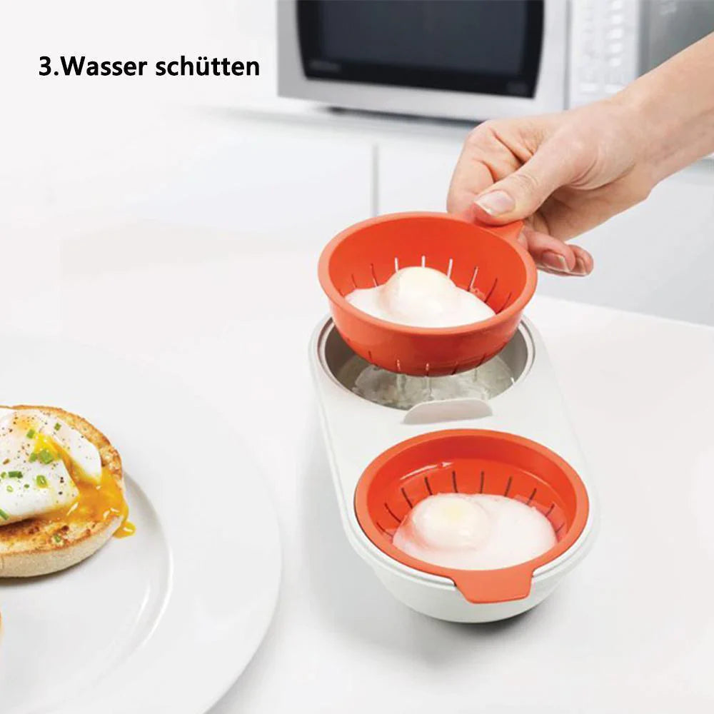 Schneller Eierkocher für die Mikrowelle
