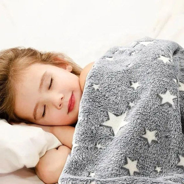 Selbstleuchtende Kuscheldecke