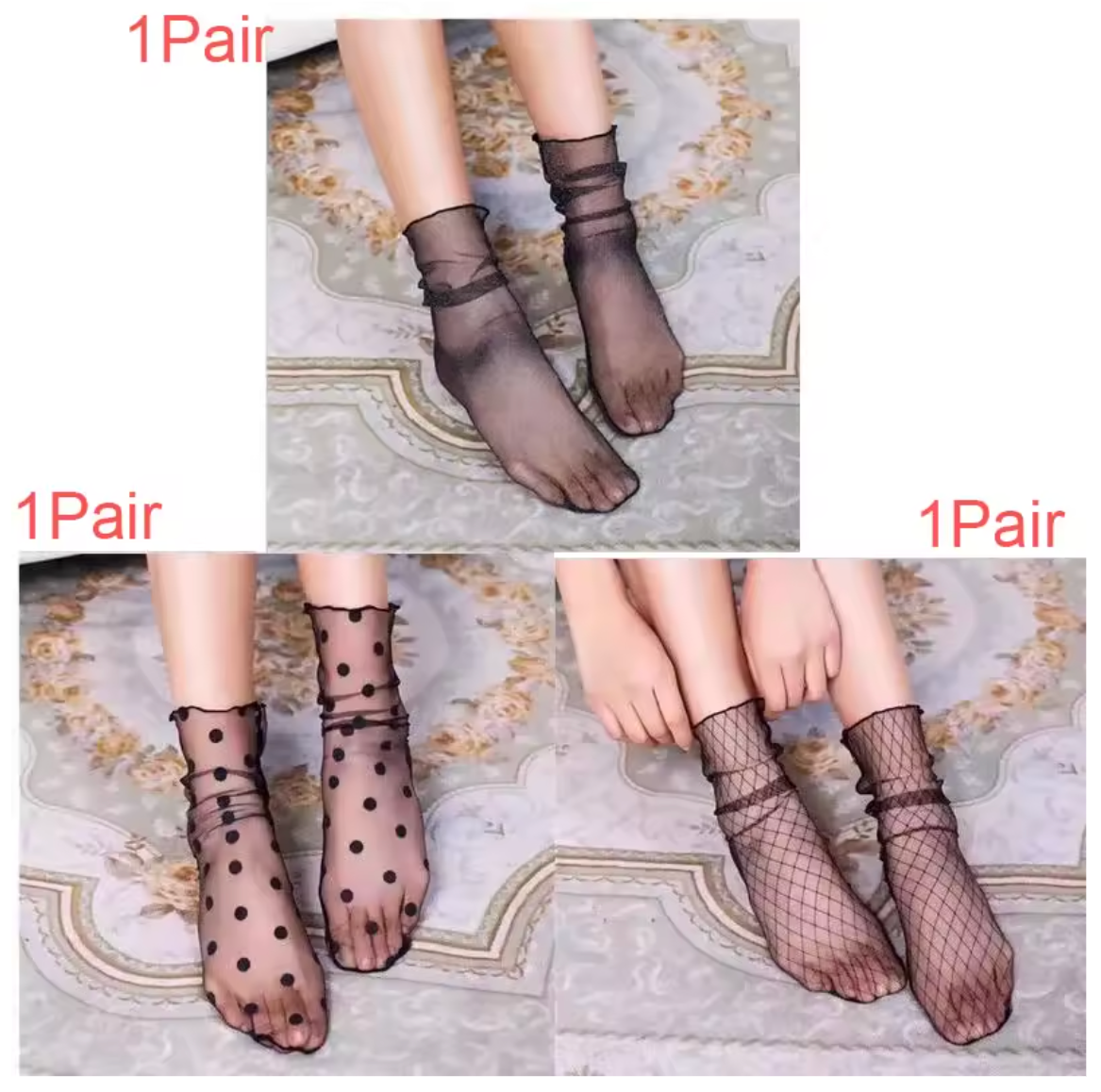 Socken im Seidenlook (3 Stk.)