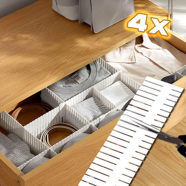 Flexible Schubladentrenner aus Kunststoff (4 Stk.)