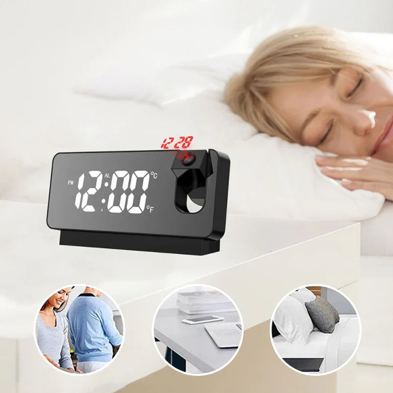 Wecker mit LED-Anzeige & Temperaturanzeige