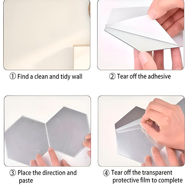 Spiegel-Wandaufkleber mit 3D-Effekt – Elegantes Raumdesign (12 Stk.)