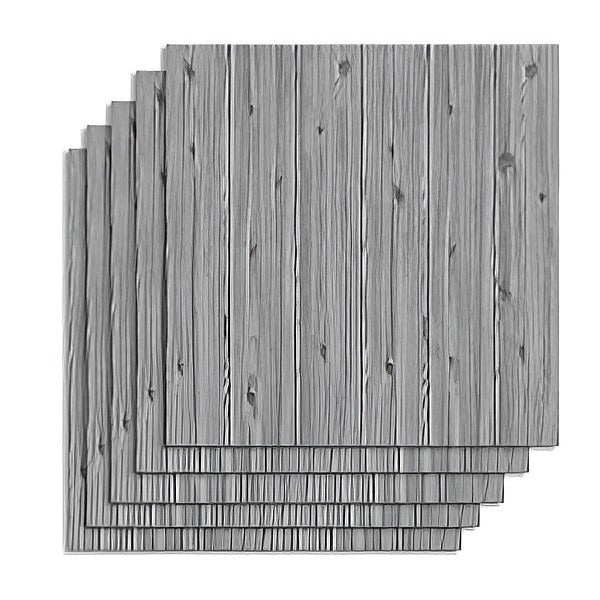 3D-Holzdekor-Paneele selbstklebend (5 Stk.)