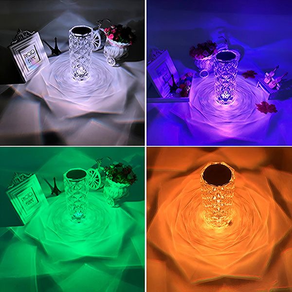 Elegante Kristallleuchte mit 3 Farben