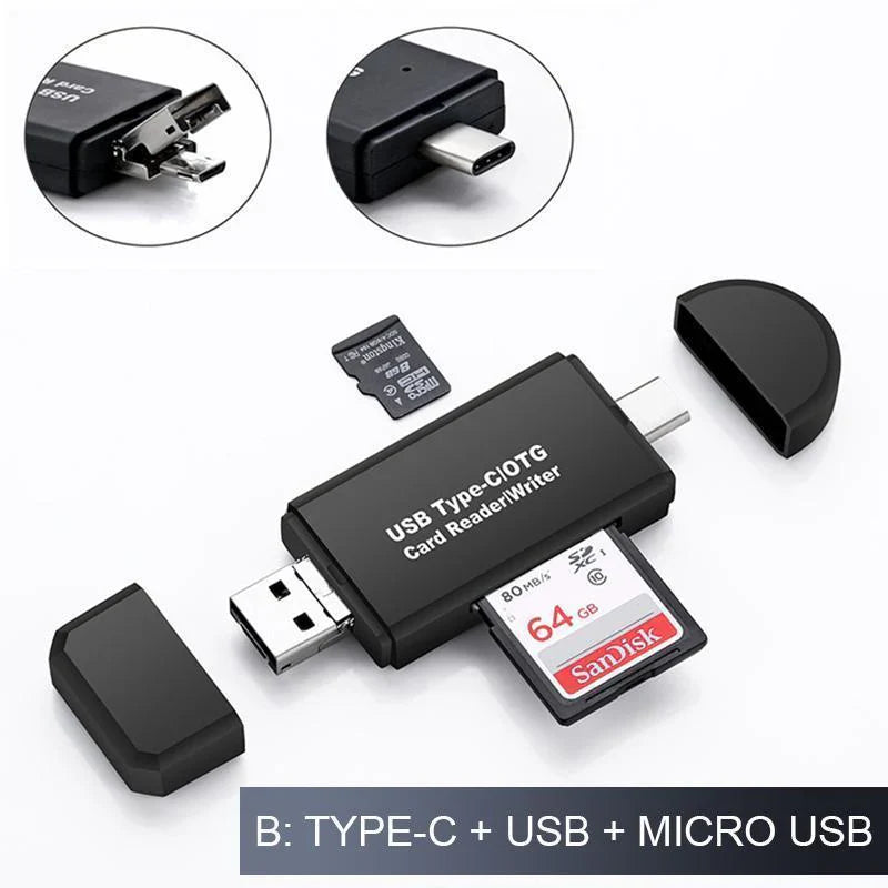 Universeller USB-C & Micro-USB Kartenleser