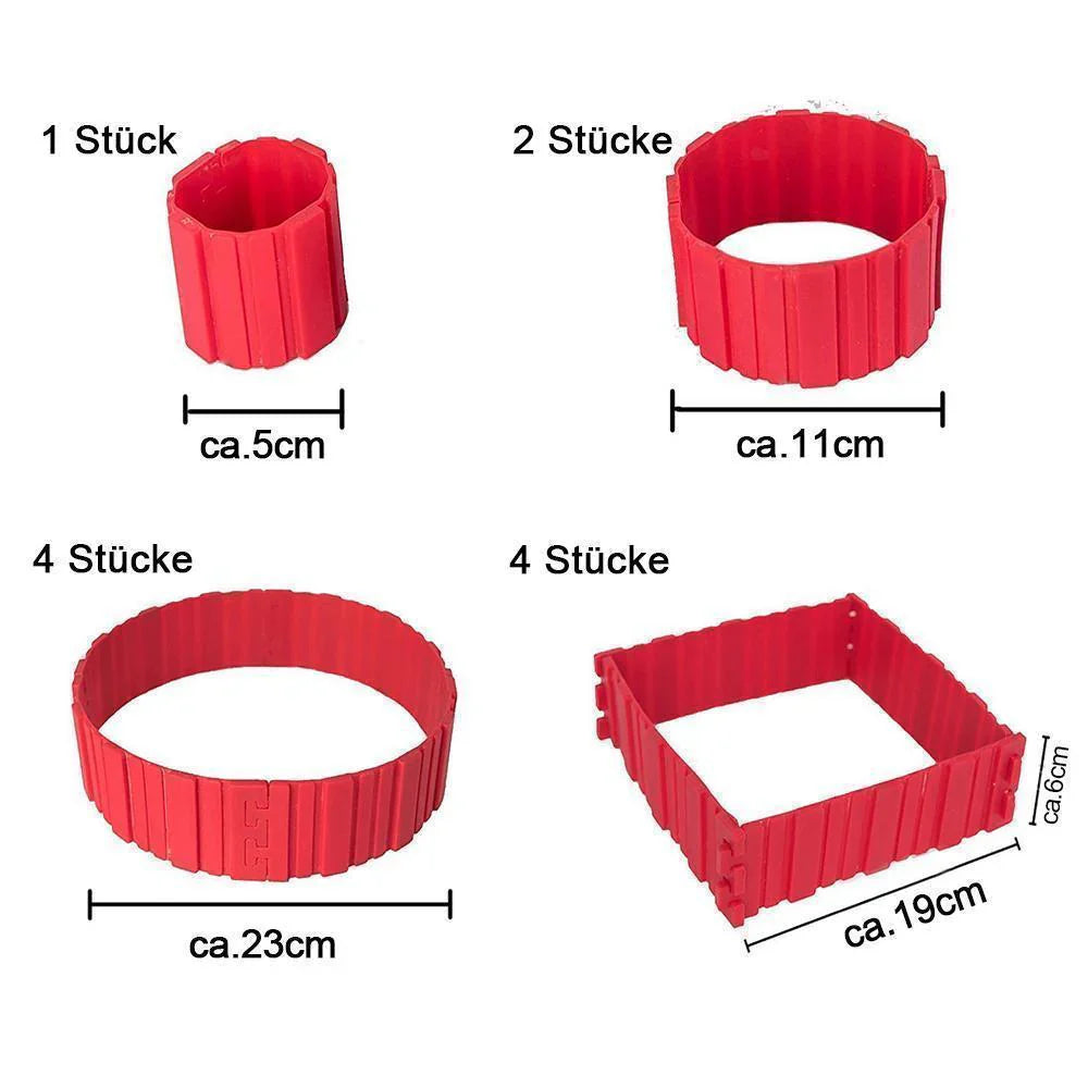 4-teiliges Silikon-Backform-Set für kreative Kuchen