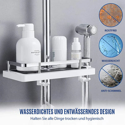 Verstellbares Duschregal zur Stangenmontage