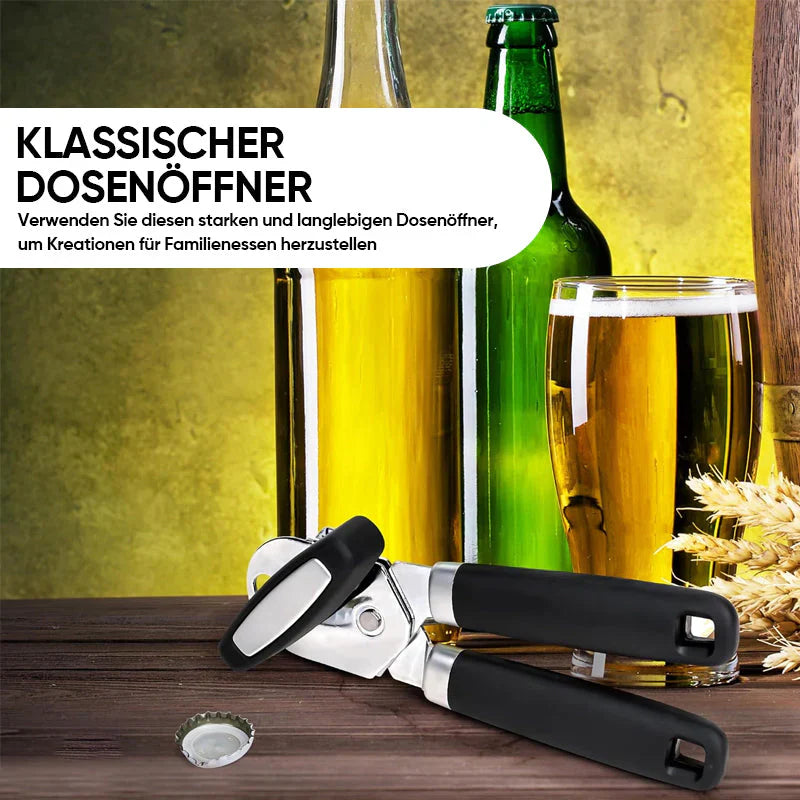 Hochwertiger Edelstahl-Dosenöffner mit Mehrfachfunktion