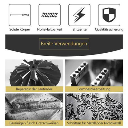 Präzise Wolframstahl-Schleifköpfe (10 Stk.)