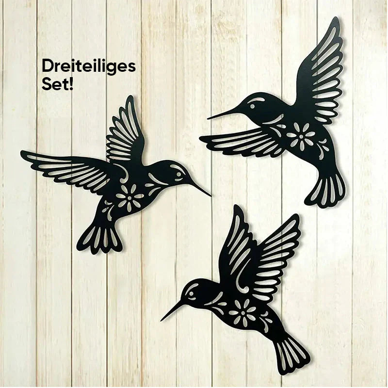 Wanddekoration mit stilvollen Vogelmotiven