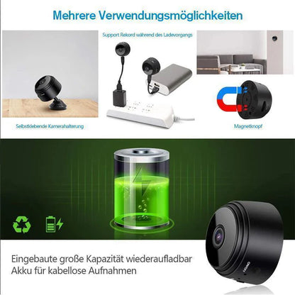 Hochauflösende Mini-Überwachungskamera mit Magnet