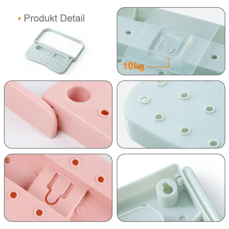 Platzsparendes Schuhregal mit Wandhalterung