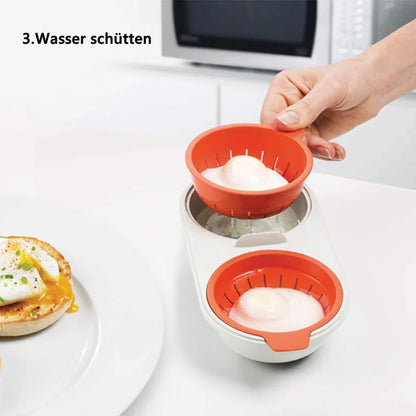 Schneller Eierkocher für die Mikrowelle
