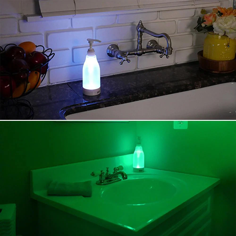 Automatischer Seifenspender mit LED-Beleuchtung