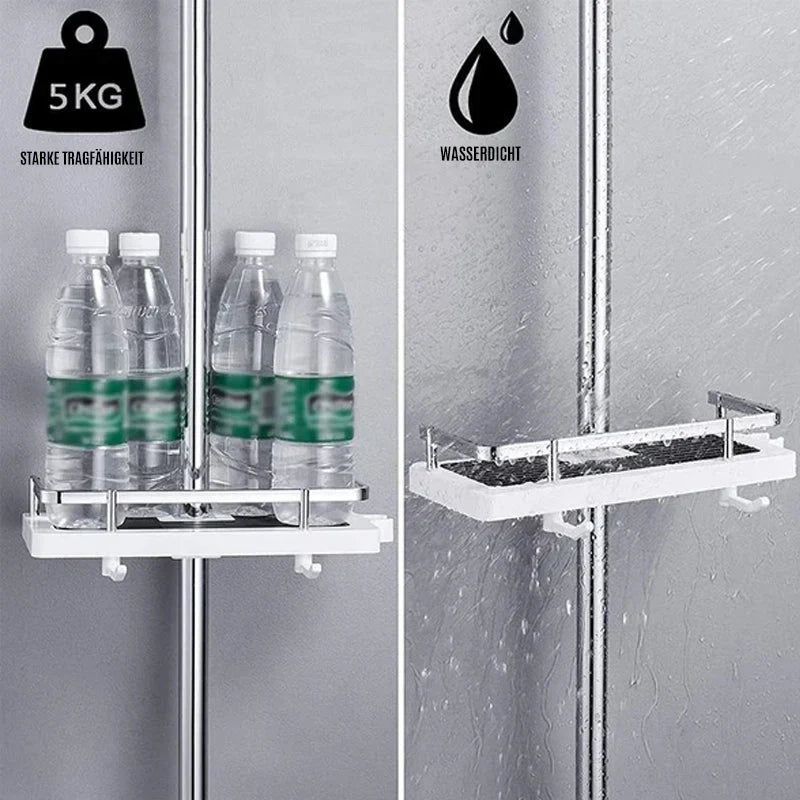 Verstellbares Duschregal zur Stangenmontage