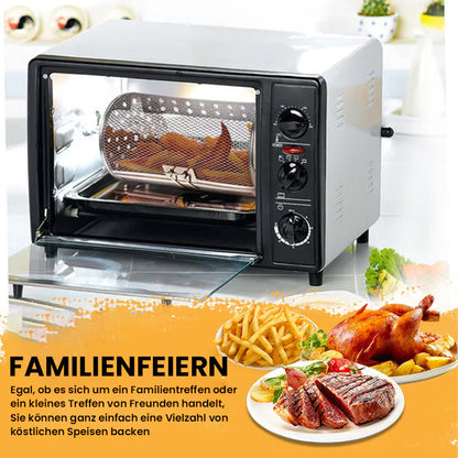 Selbstdrehender Edelstahl-Grill für gleichmäßiges Garen