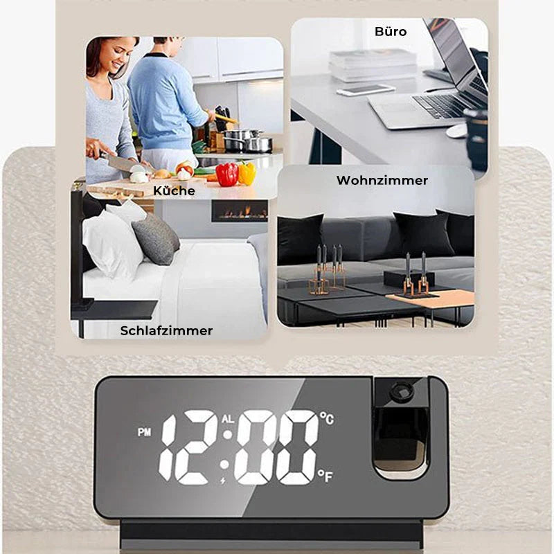 Wecker mit LED-Anzeige & Temperaturanzeige