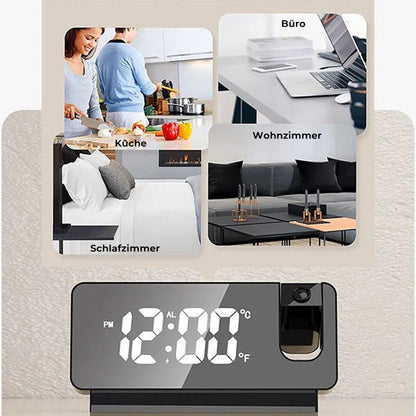 Wecker mit LED-Anzeige & Temperaturanzeige