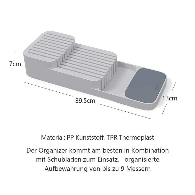 Sichere Messeraufbewahrung für Küchenschubladen