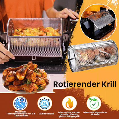 Selbstdrehender Edelstahl-Grill für gleichmäßiges Garen
