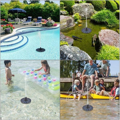 Solarbetriebene Wasserfontäne
