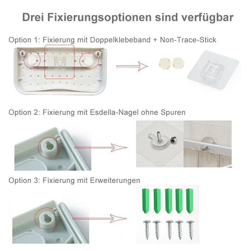 Platzsparendes Schuhregal mit Wandhalterung