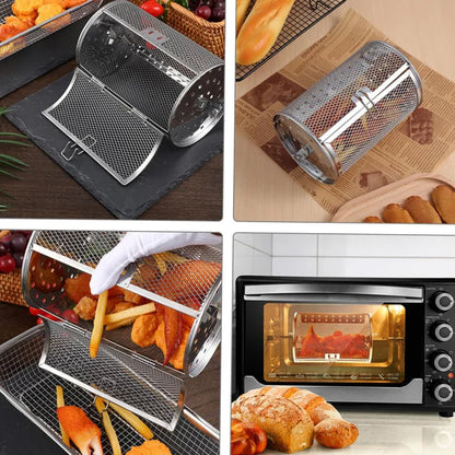 Selbstdrehender Edelstahl-Grill für gleichmäßiges Garen
