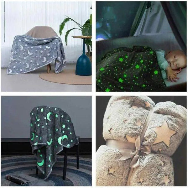 Selbstleuchtende Kuscheldecke