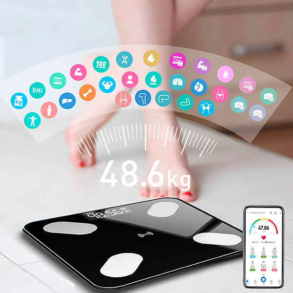 Digitale Smart-Waage mit Körperdaten-Tracking