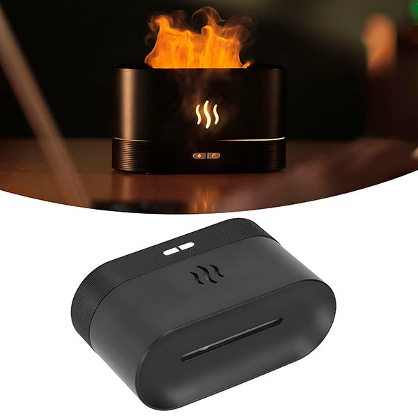 Innovativer Luftbefeuchter mit realistischem Flammeneffekt