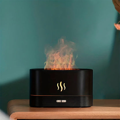 Innovativer Luftbefeuchter mit realistischem Flammeneffekt
