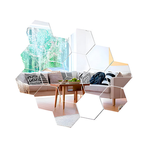 Spiegel-Wandaufkleber mit 3D-Effekt – Elegantes Raumdesign (12 Stk.)