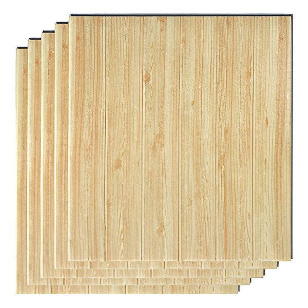 3D-Holzdekor-Paneele selbstklebend (5 Stk.)