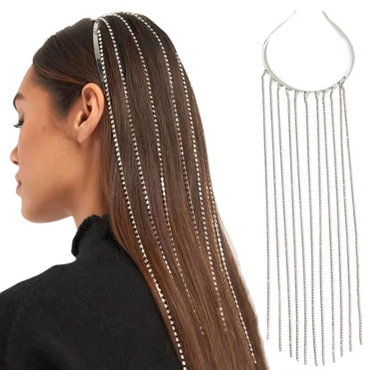 Haarschmuck mit funkelnden Kristallen