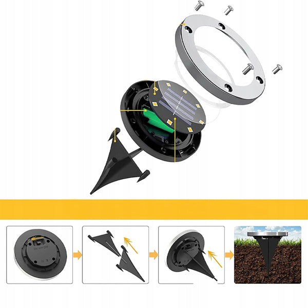 Stilvolle LED-Bodenleuchten (3 Stk.)