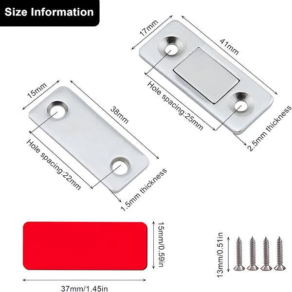 Selbstklebende Magnetverschlüsse für Türen (10 Stk.)
