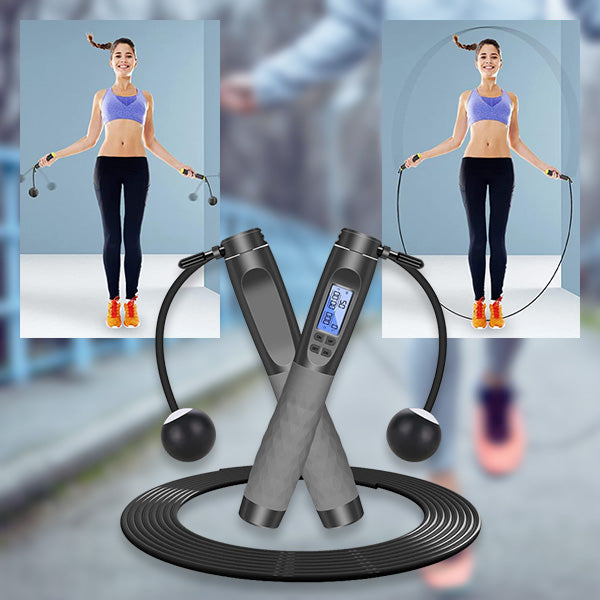 Springseil mit LCD-Anzeige & Trainingsdaten