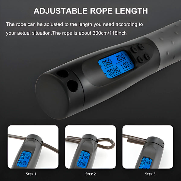 Springseil mit LCD-Anzeige & Trainingsdaten