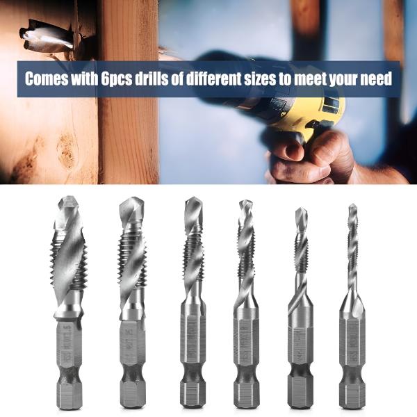 Profi Gewindebohrer-Set Sechskantschaft (6 Stk.)