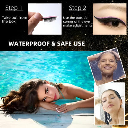 Eyeliner & Wimpern in einem - wiederverwendbar (4 Stk.)