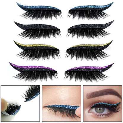 Eyeliner & Wimpern in einem - wiederverwendbar (4 Stk.)