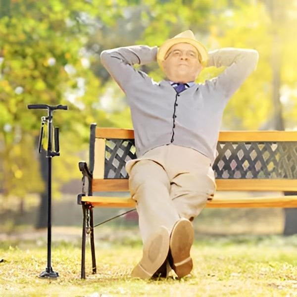 Faltbarer Gehstock mit LED-Licht