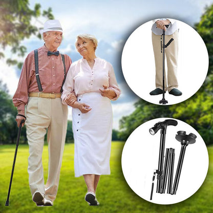 Faltbarer Gehstock mit LED-Licht