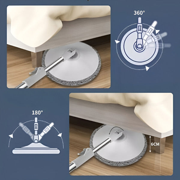 Rotationsmopp mit Eimer-Set für mühelose Reinigung
