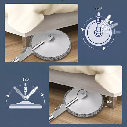 Rotationsmopp mit Eimer-Set für mühelose Reinigung