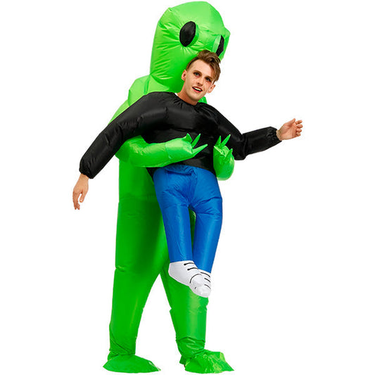 Schwebendes Alien-Kostüm mit realistischem Entführungseffekt