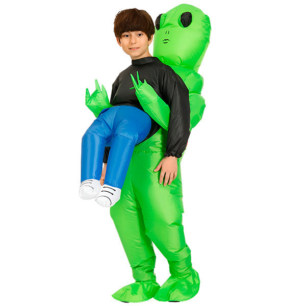 Schwebendes Alien-Kostüm mit realistischem Entführungseffekt