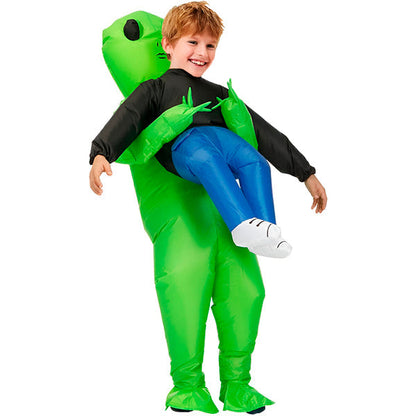 Schwebendes Alien-Kostüm mit realistischem Entführungseffekt