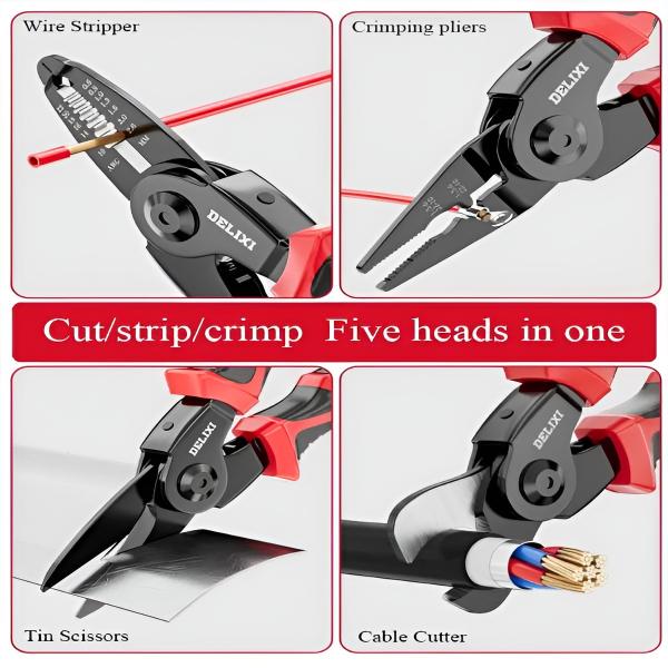 Kompaktes 5-in-1 Werkzeugset für Alltag und Outdoor